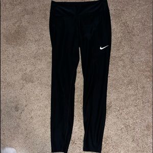 plain black nike leggings